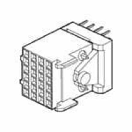 FCI Board Connector, 192 Contact(S), 4 Row(S), Female, Straight, 0.079 Inch Pitch, Solder Terminal,  93235-142LF